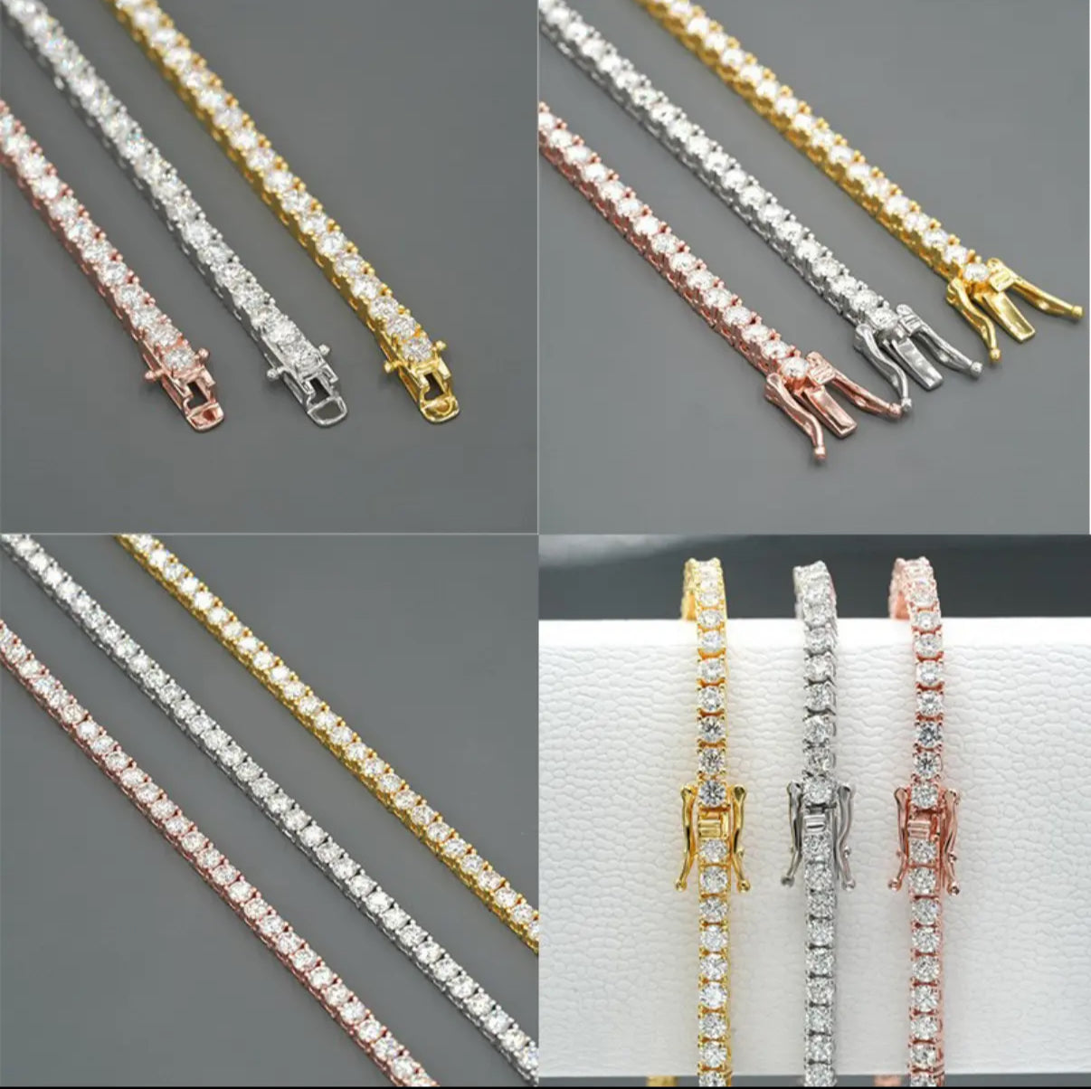 【Six08】Tennis Chain Bracelet【Moissanite/4mm】