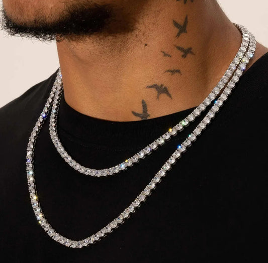 【Six05】Tennis Chain Necklace【Moissanite/4mm】